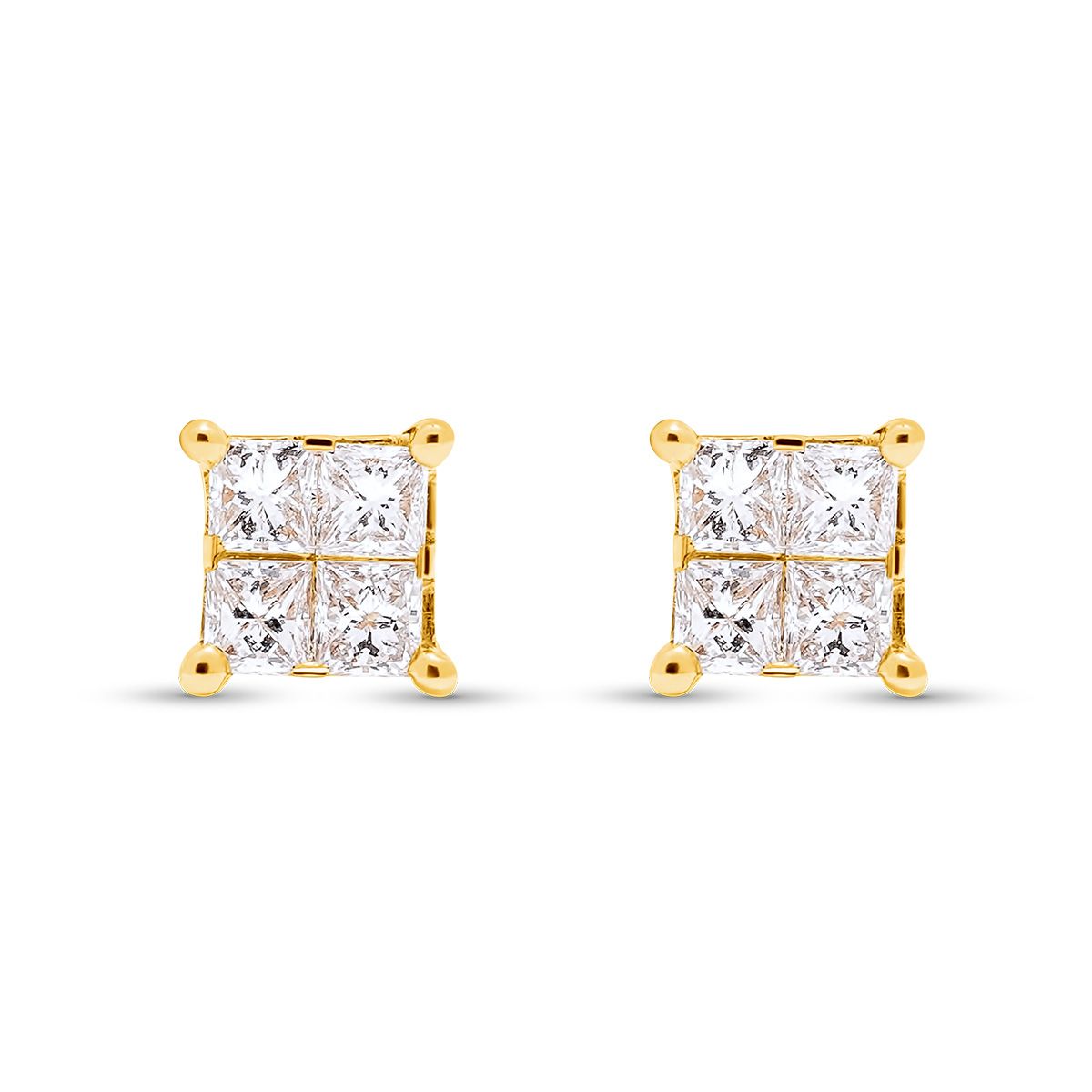 Diamant Repynt Gult Gull Ct Princess Cut