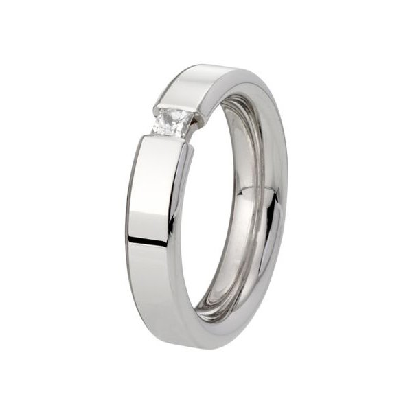 Giftering med 0,18ct diamant