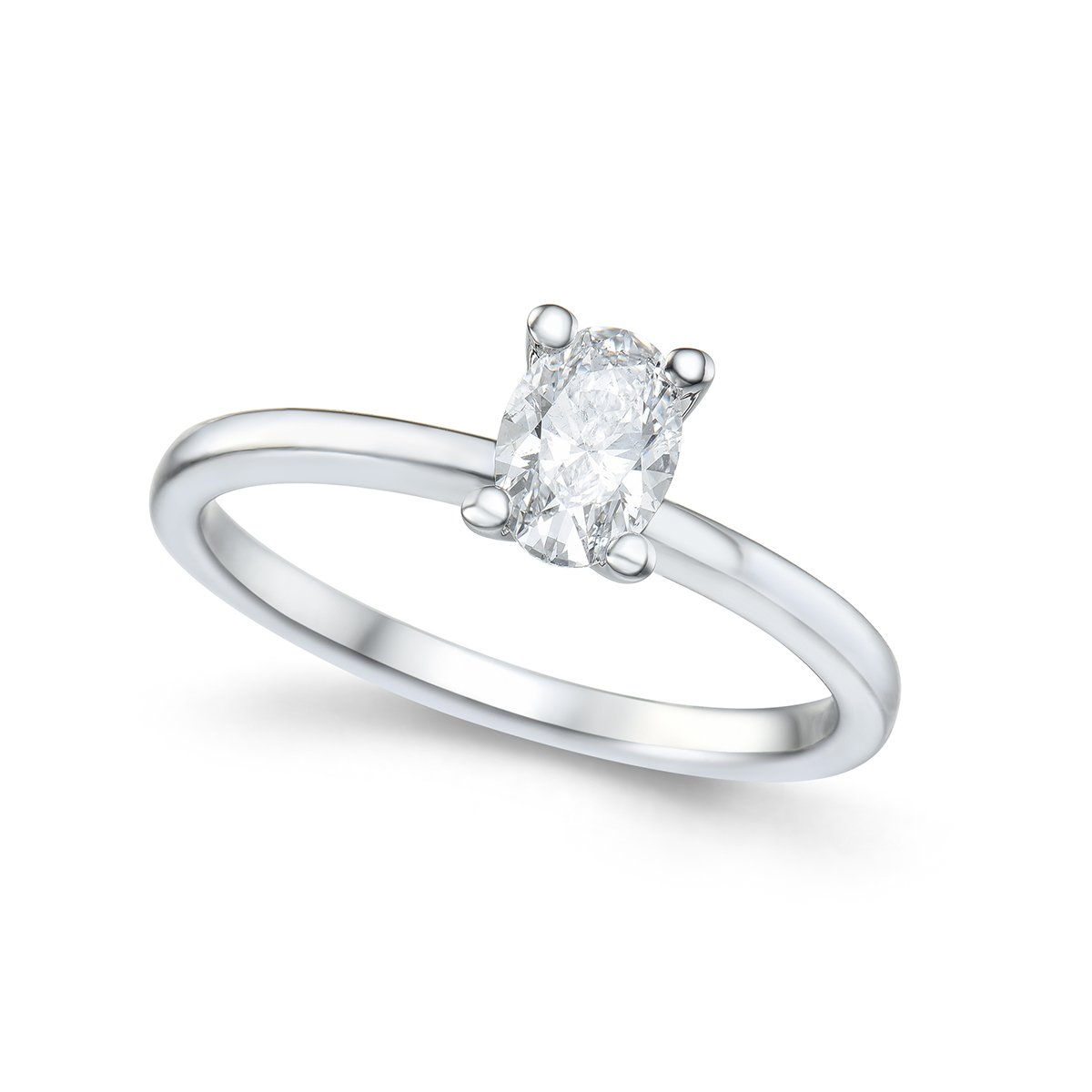 Bridal Eternity enstens diamantring oval 0,85 ct