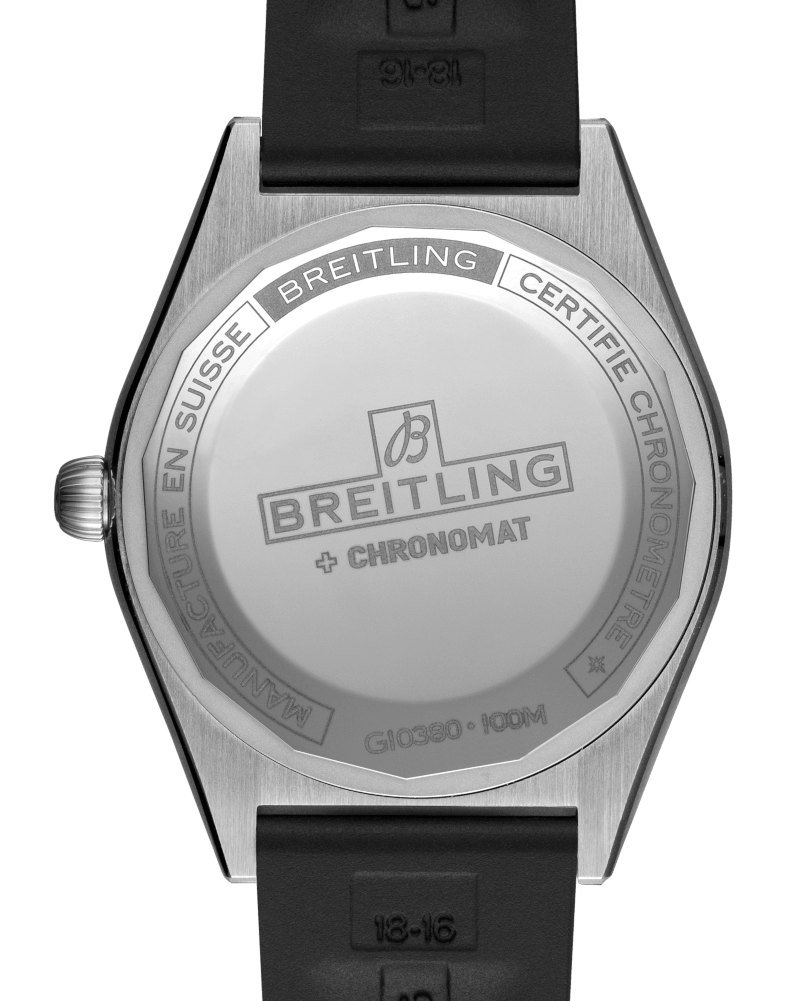 Breitling Chronomat Automatic 36 mm isblå skive og diamanter
