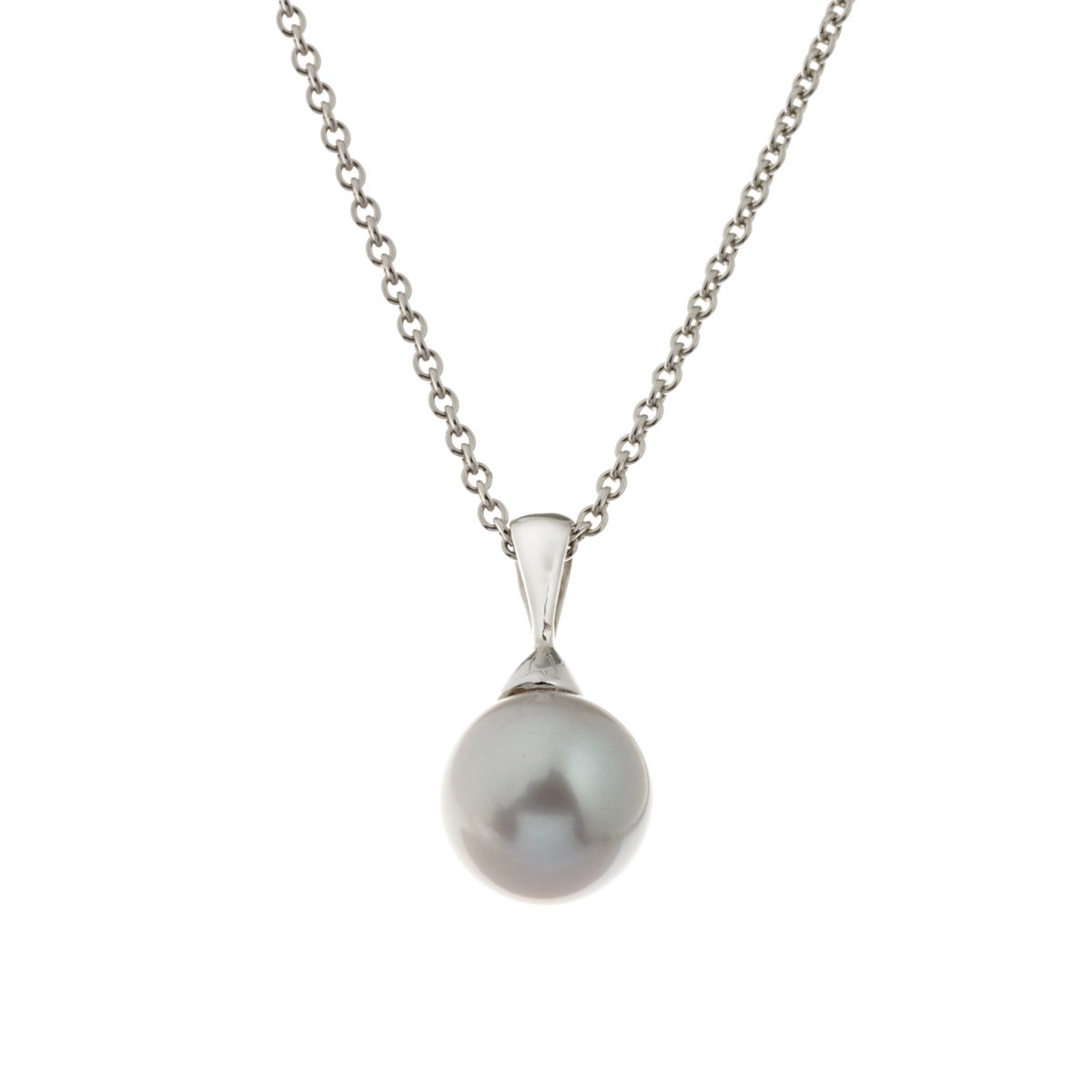 Perleanheng med grå perle 7,5-8,0 mm