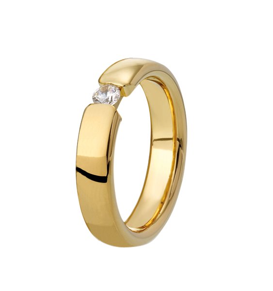 Giftering med diamant 0,14 ct