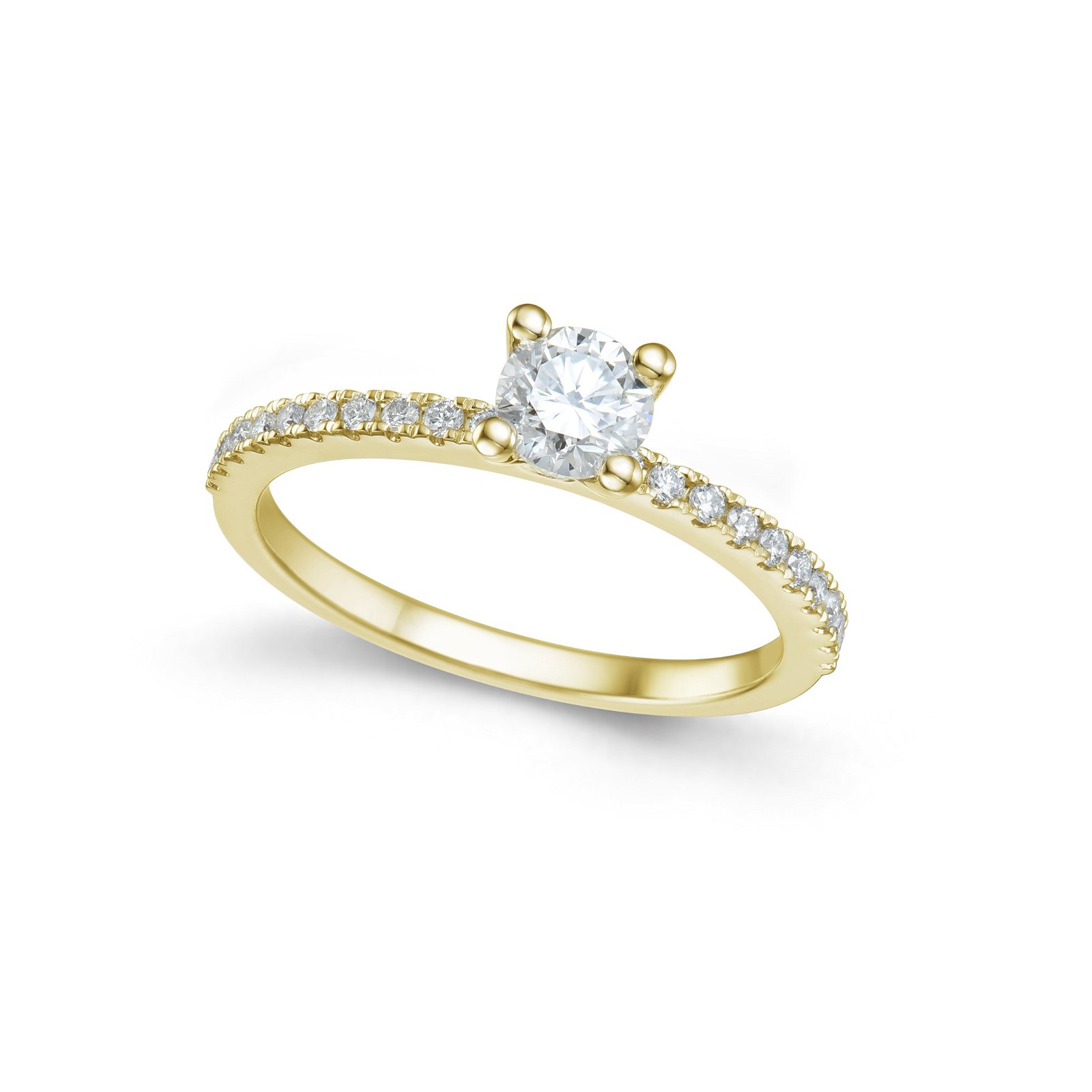 Bridal Eternity diamantring i gult gull 0,70 ct
