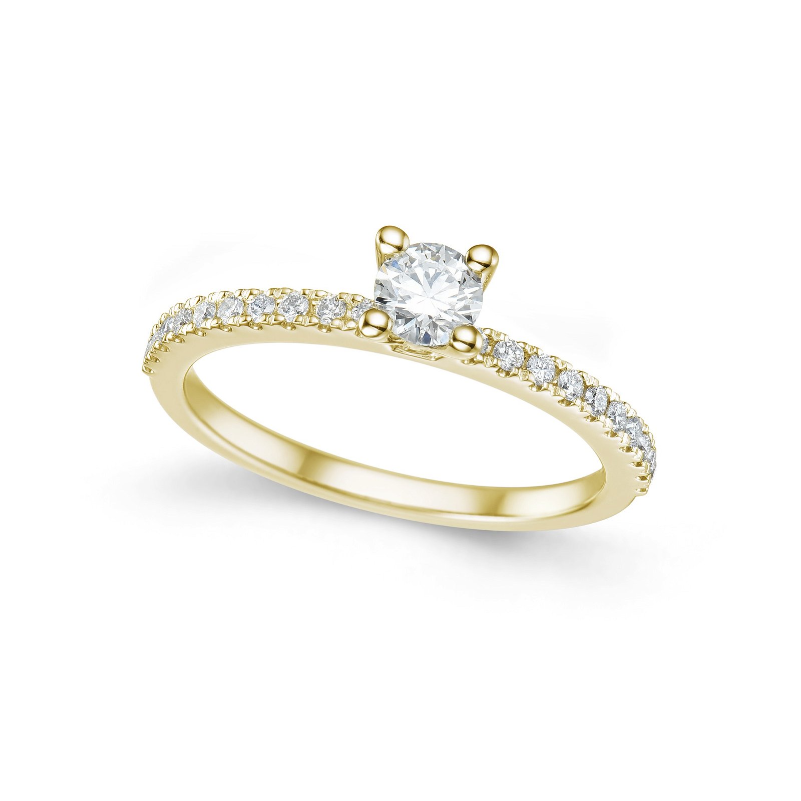 Bridal Eternity diamantring i gult gull 0,50 ct