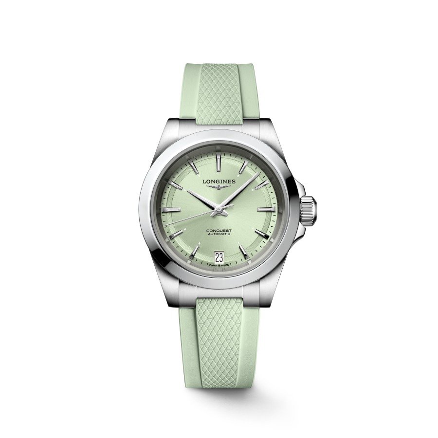 Longines Conquest 34 mm Sunray green
