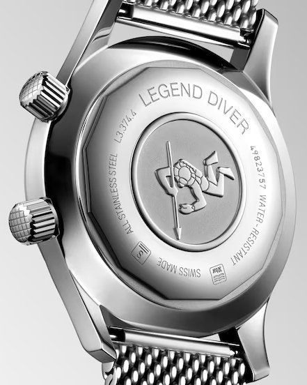 Longines Legend Diver hvit perlemor 36 mm