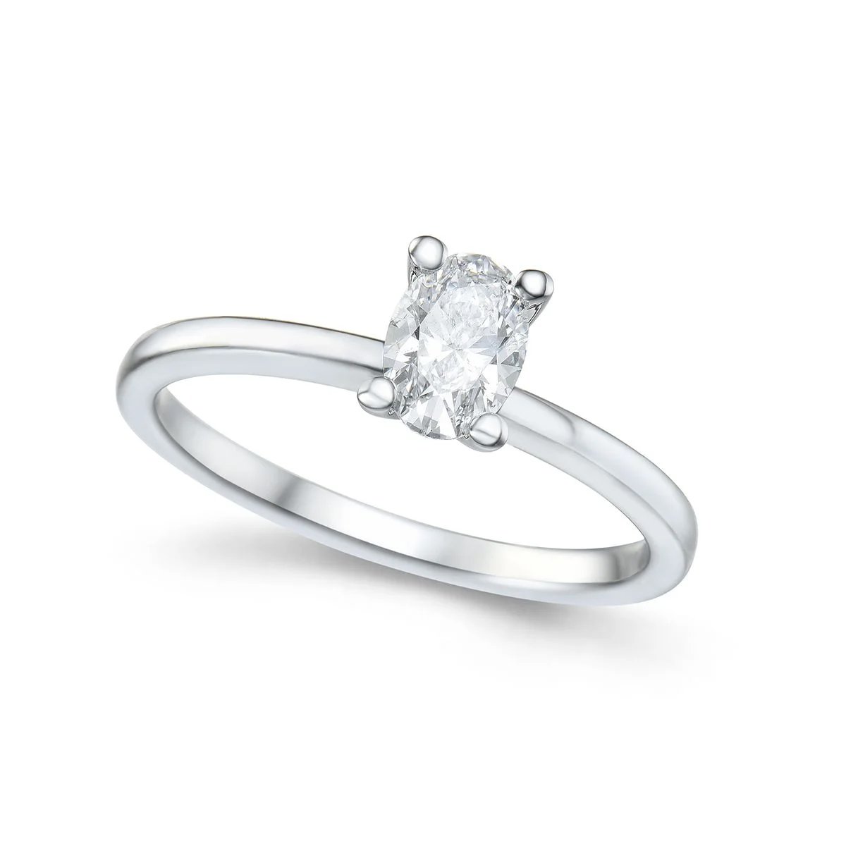 Bridal Eternity enstens diamantring oval 0,80 ct