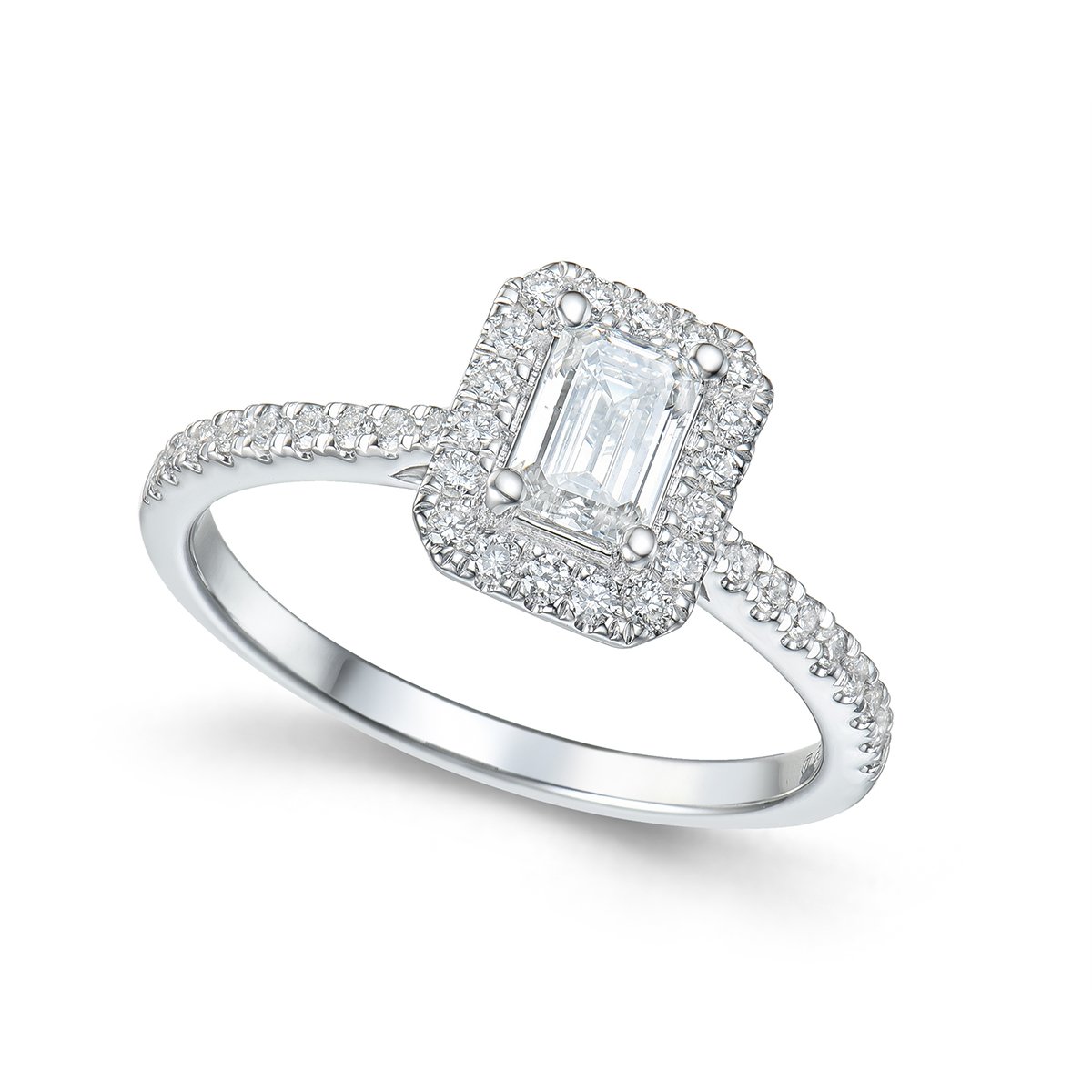 Bridal Eternity diamantring i hvitt gull 0,75 ct