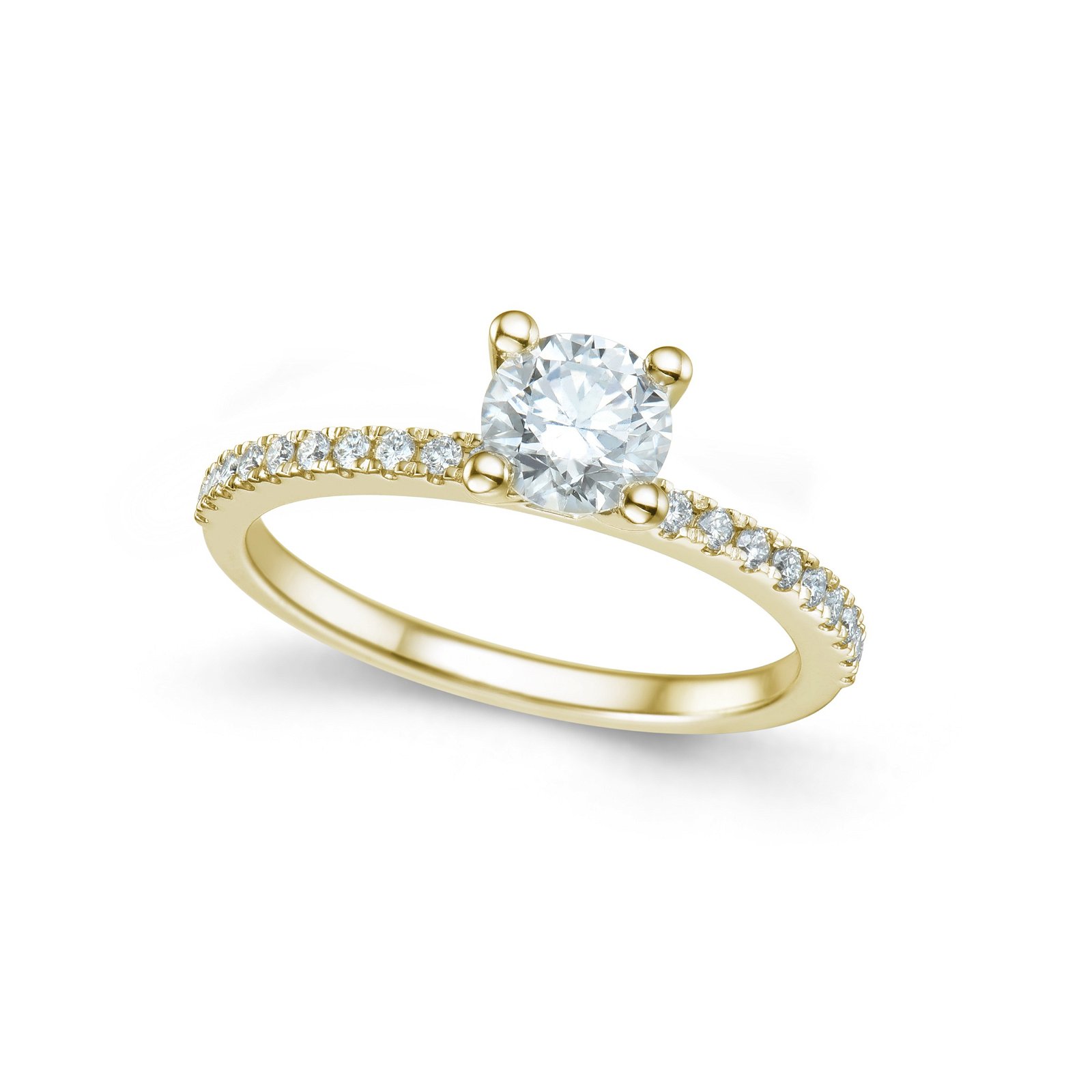 Bridal Eternity diamantring i gult gull 0,95 ct
